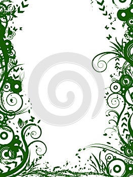 Green Floral frame