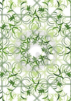 Green floral ornaments