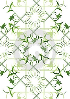 green floral ornaments