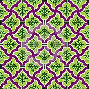 Green floral pattern