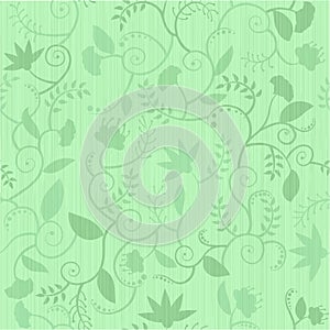 Green floral seamless pattern