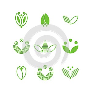 Green flower logo