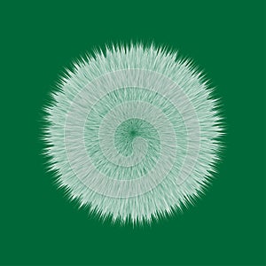 Green Fluffy Vector Hair Ball