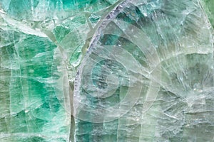 Green Fluorite precious stone, natural texture, part of unique interior. photo