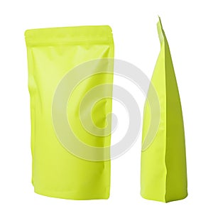 green foil zipper bag packaging