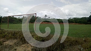 A green football pitch in Ghana, Africa