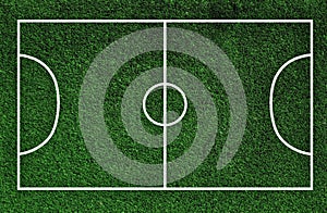Green football pitch with lines