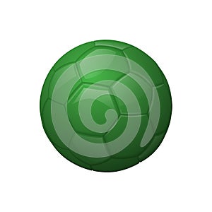 Green football or soccer ball Sport equipment icon