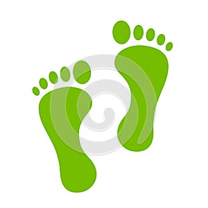 Green footprint icon