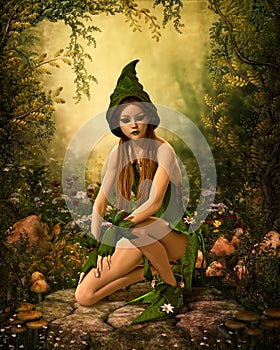 Green Forest Elf, 3d CG