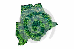 Green Forest Map of Botswana