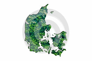 Green Forest Map of Denmark