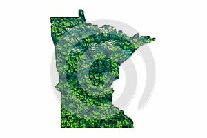 Green Forest Map of Minnesota