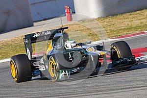 Green Formula One car