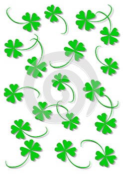 Green four leaf clover