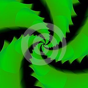 Green Fractal that Looks Like Dragon Tails