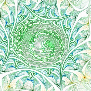 Green fractal swirls