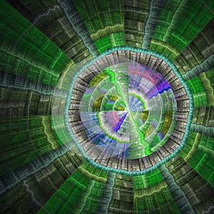 Green fractal time machine