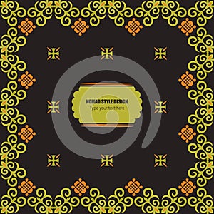 Green frame. Geometric sqware frame