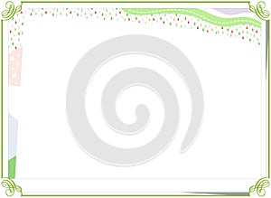 Green frame for text on white background . illustration design photo