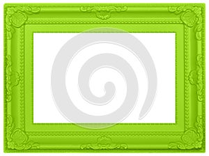 Green Frame on White Background