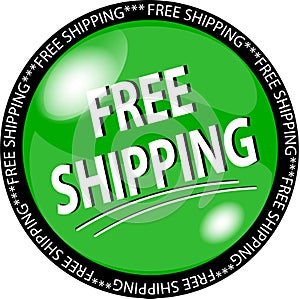 Green free shipping button