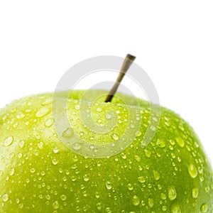 Apple with dew drops