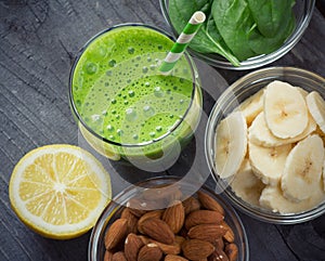 Green fresh healthy smoothie