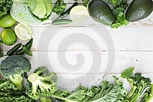 Green fresh produce copy space
