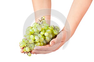 Green fresh ripe grape