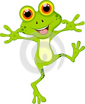 Green frog cartoon