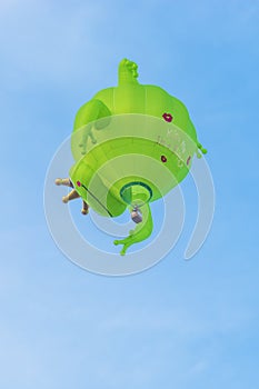 Green frog prince hot air balloon