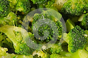 Green frozen Broccoli for cooking