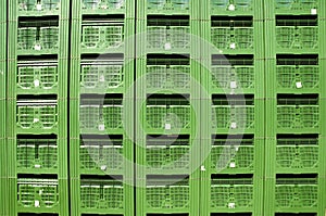 Green Fruit packing crates