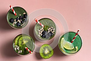 Green fruit smoothie