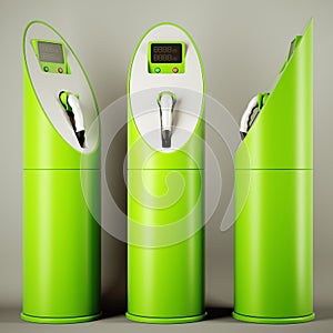 Green fuel: group of charging stations