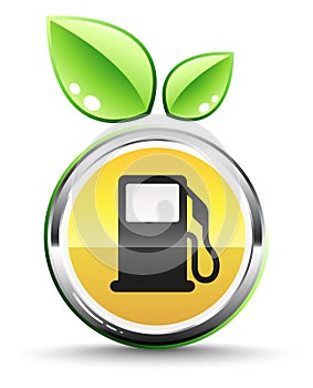 Verde carburante icona 