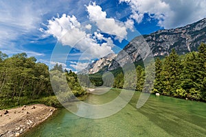 Green Gail river in summer - Carinthia Austria