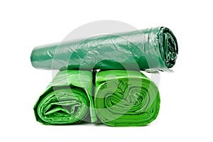 Green garbage bags