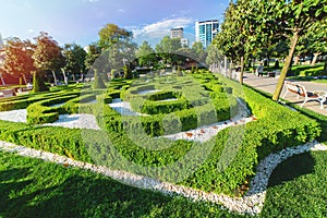 Green garden of The Goztepe Park of Freedom at Istanbul photo