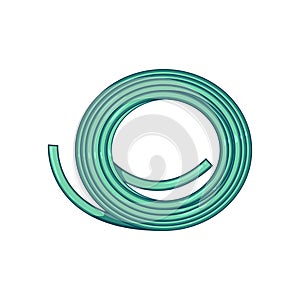 green garden hose cartoon vector illustration