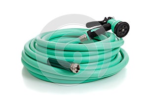 Green Garden Hose with Sprayer