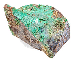 Green Garnierite stone nickel ore isolated