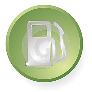 Green gas pump icon