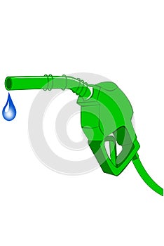 Green gas pump nozzle