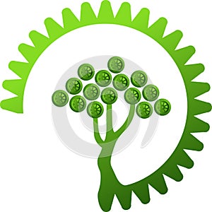 Green gear tree
