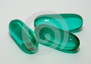 Green gel pills