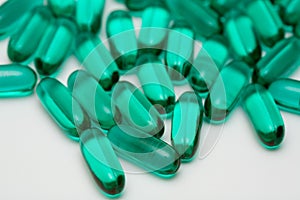 Green gel pills
