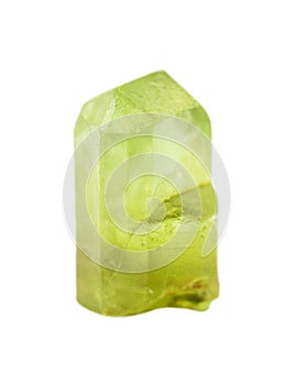 Green gemstone chrysolite