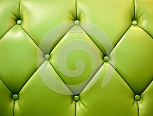 Green genuine leather upholstery
